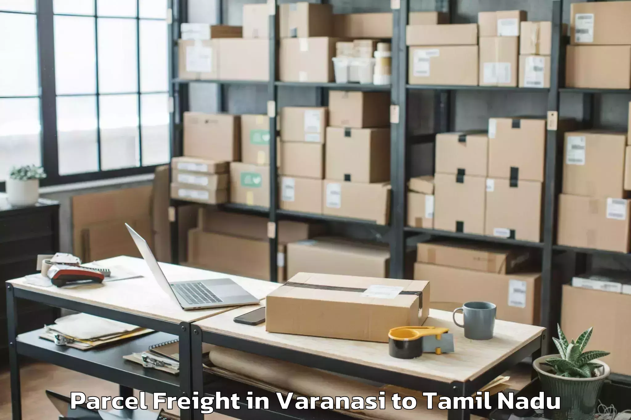 Easy Varanasi to Chennai Marina Mall Parcel Freight Booking